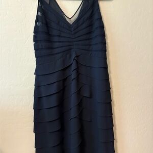Sexy Black Layered V-Neck Women’s Dress